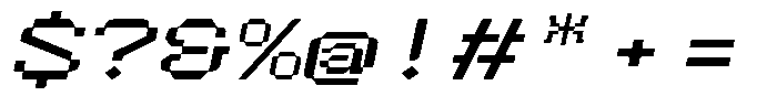 HN Rowka Mono Ultra Wide Slant Font OTHER CHARS