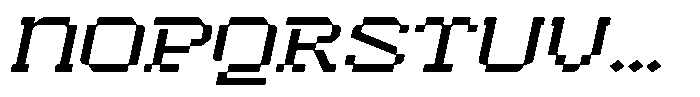 HN Rowka Mono Ultra Wide Slant Font UPPERCASE