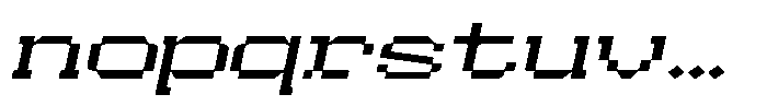 HN Rowka Mono Ultra Wide Slant Font LOWERCASE