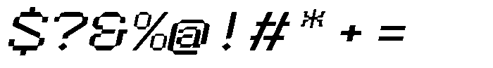 HN Rowka Mono Wide Slant Font OTHER CHARS