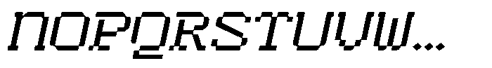 HN Rowka Mono Wide Slant Font UPPERCASE