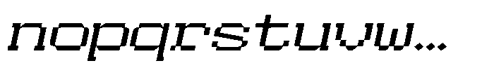 HN Rowka Mono Wide Slant Font LOWERCASE