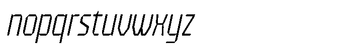 HN Verigale Light Slant Font LOWERCASE