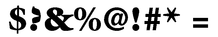 Hoefler Text Heavy Font OTHER CHARS