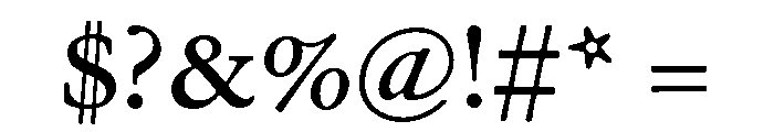 Hoefler Text Medium Font OTHER CHARS