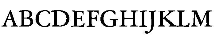 Hoefler Text Medium Font UPPERCASE