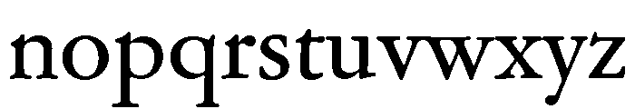 Hoefler Text Medium Font LOWERCASE
