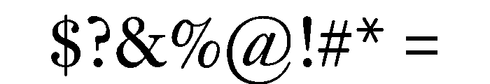 Hoefler Text Regular Font OTHER CHARS