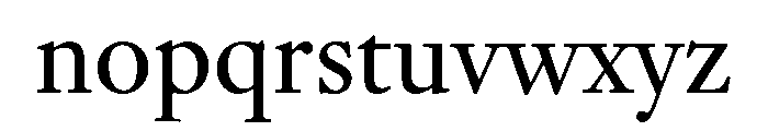 Hoefler Text Regular Font LOWERCASE