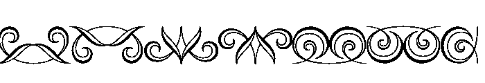Hoefler Txt Fleurons Font UPPERCASE