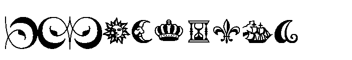 Hoefler Txt Fleurons Font LOWERCASE