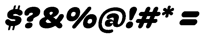 Hoss Round Slab Extra Bold Italic Font OTHER CHARS