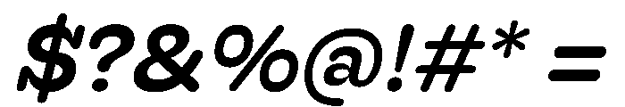 Hoss Round Slab Medium Italic Font OTHER CHARS