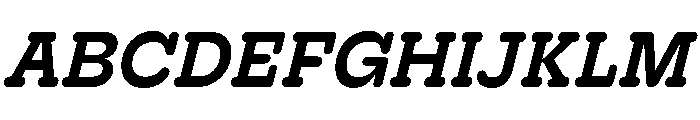 Hoss Round Slab Medium Italic Font UPPERCASE