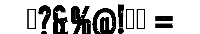 Hold Grunge Regular Font OTHER CHARS