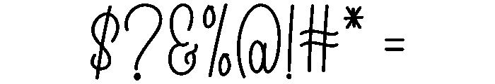 Holding Minimalist Font OTHER CHARS