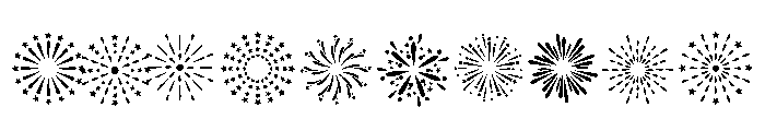Holiday Fireworks Font OTHER CHARS