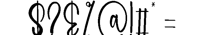 Holiday Sishilia Font OTHER CHARS