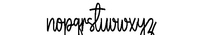 Holiday Slowving Font LOWERCASE
