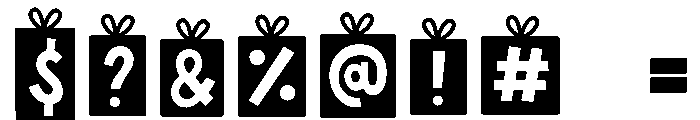 Holiday gifts Font OTHER CHARS