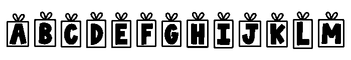 Holiday gifts Font UPPERCASE
