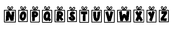 Holiday gifts Font UPPERCASE
