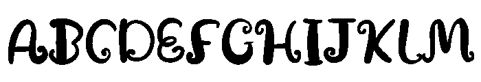 Holiday letter Font UPPERCASE