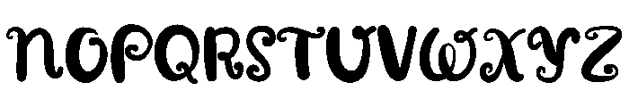 Holiday letter Font UPPERCASE