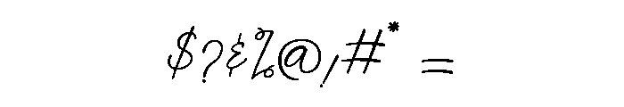 HolidaySignature-Regular Font OTHER CHARS