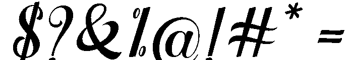 Hollique Regular Font OTHER CHARS