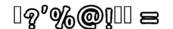 Hollow Varsity Regular Font OTHER CHARS