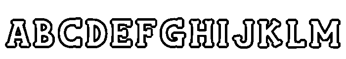 Hollow Varsity Regular Font UPPERCASE