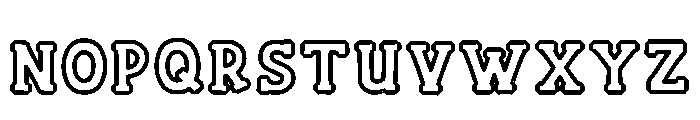 Hollow Varsity Regular Font LOWERCASE