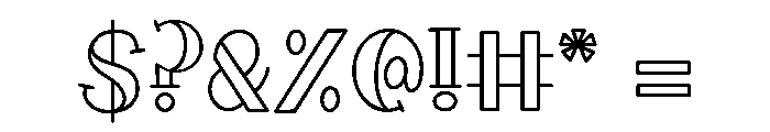 HollowCharmOutline Font OTHER CHARS