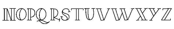 HollowCharmOutline Font UPPERCASE