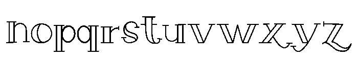 HollowCharmOutline Font LOWERCASE