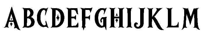 Hollowfang Font UPPERCASE