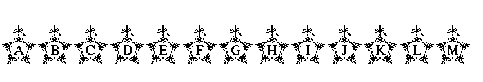 Holly Star Monogram Font UPPERCASE