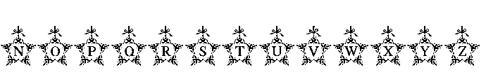 Holly Star Monogram Font UPPERCASE