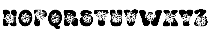 Holly flowers Font UPPERCASE