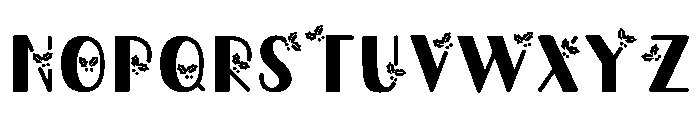 Holly leaves Font LOWERCASE