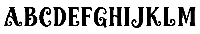 Hollyvane Font UPPERCASE