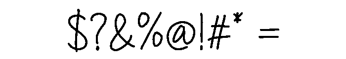 Honest Scrawl Font OTHER CHARS