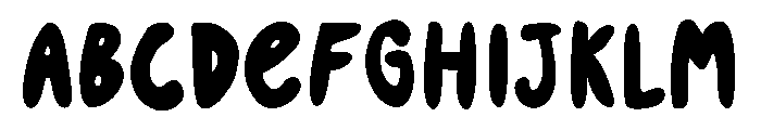 Honey bouncy font Font UPPERCASE