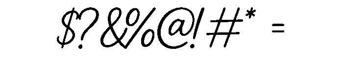 HoneySignature Font OTHER CHARS