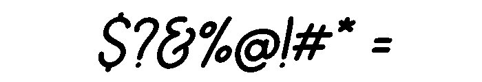 Honeymoon Handwriting Italic Font OTHER CHARS