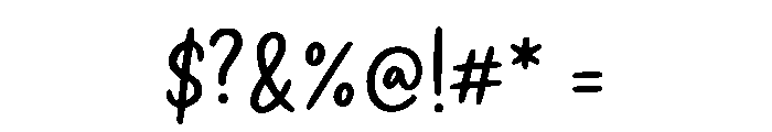 Honeymoon-Regular Font OTHER CHARS
