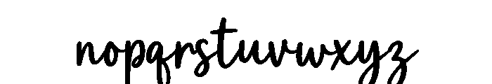 Honeymoon-Regular Font LOWERCASE