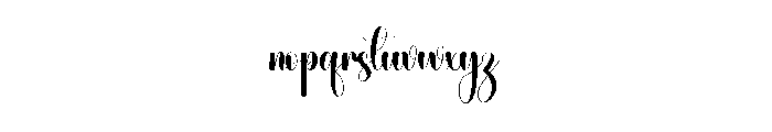 Honeymoon2 Font LOWERCASE