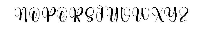 Honeymoon3 Font UPPERCASE